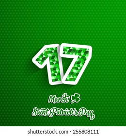 Illustration of saint Patrick's day,seventeenth march.