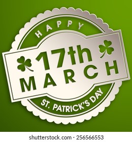 Illustration of saint Patrick's day,seventeenth march.