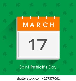 Illustration of saint Patrick's day,seventeenth march.