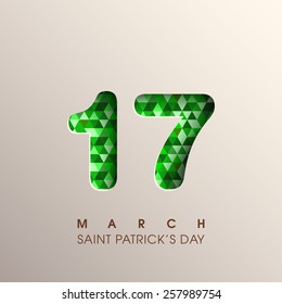 Illustration of saint Patrick's day,seventeenth march.
