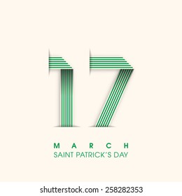 Illustration of saint Patrick's day,seventeenth march.