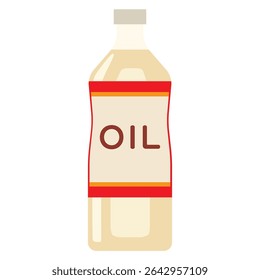 Ilustração de óleo de salada em uma garrafa. Material de fundo transparente.Série tempero.