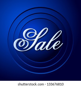 illustration of Sale background in retro style