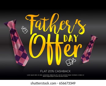 Illustration Sale Banner,Poster,For Happy Fathers Day.