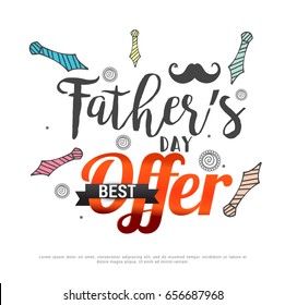 Illustration Sale Banner,Poster,For Happy Fathers Day.