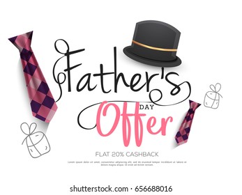 Illustration Sale Banner,Poster,For Happy Fathers Day.