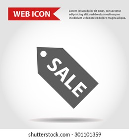 Illustration of sale label, sign, vector.