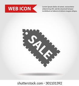 Illustration of sale label, sign, vector.
