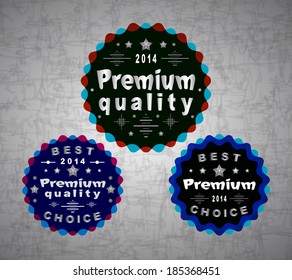 Illustration of sale labels collection on grunge background