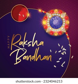 illustration of Sale and promotion banner poster with Decorative Rakhi for Raksha Bandhan, Indian festival of brother and sister bonding celebration