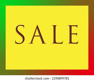 Illustration of a sales symbol There is an English text that says "Sale".