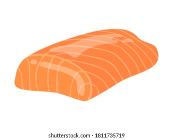 Illustration of salmon sashimi fillets.