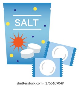 
Illustration of salt tablet, candy candy