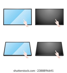 It is an illustration of the same home appliances set_ touch panel.