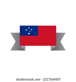 Illustration of Samoa flag Template