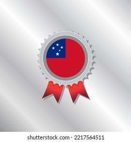 Illustration of Samoa flag Template