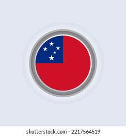 Ilustración de la plantilla de bandera de Samoa
