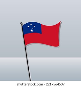 Ilustración de la plantilla de bandera de Samoa