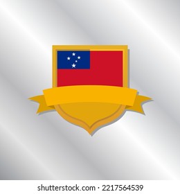 Ilustración de la plantilla de bandera de Samoa