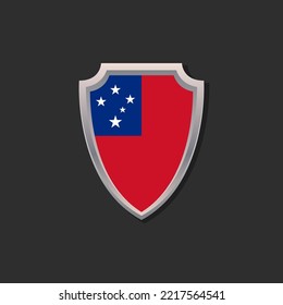 Illustration of Samoa flag Template