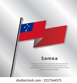 Illustration of Samoa flag Template