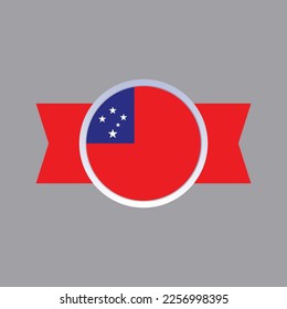 Illustration of Samoa flag Template