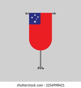 Ilustración de la plantilla de bandera de Samoa