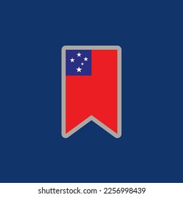 Ilustración de la plantilla de bandera de Samoa