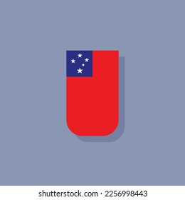 Illustration of Samoa flag Template
