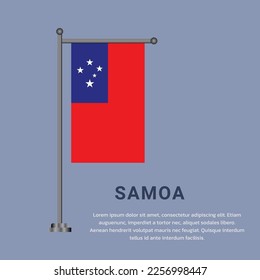 Illustration of Samoa flag Template