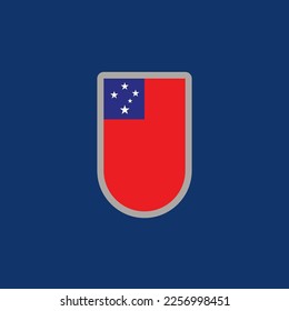 Illustration of Samoa flag Template