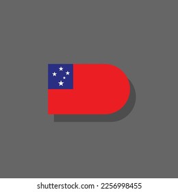 Ilustración de la plantilla de bandera de Samoa