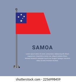 Illustration des Samoa-Flaggenmusters