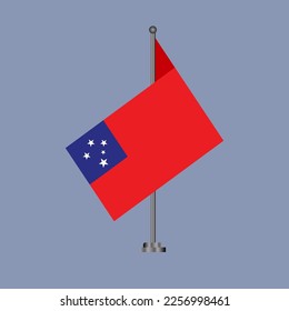 Illustration of Samoa flag Template