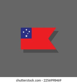 Illustration of Samoa flag Template