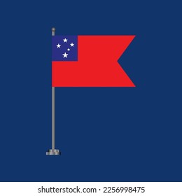 Illustration of Samoa flag Template