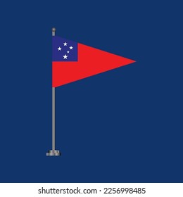 Ilustración de la plantilla de bandera de Samoa