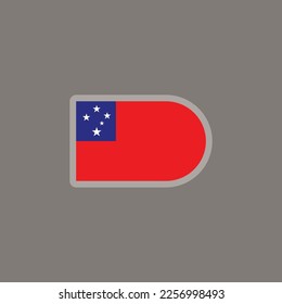 Illustration des Samoa-Flaggenmusters