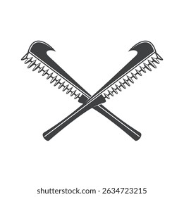 illustration of samoan cane knife, vector art.
