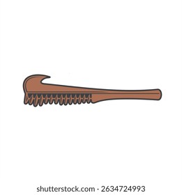 illustration of samoan cane knife, vector art.
