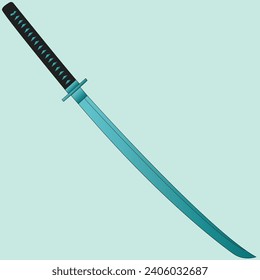 Illustration of a samurai katana sword