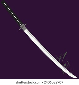 Illustration of a samurai katana sword