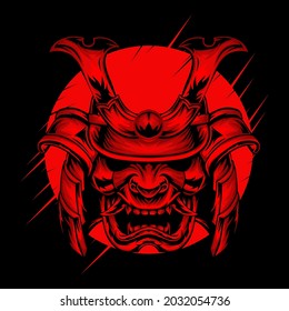 Illustration des Samurai Skull-Designs