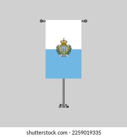 Illustration of San Marino flag Template