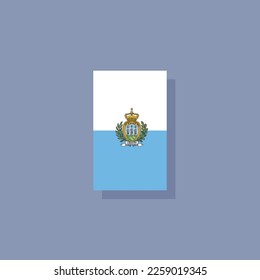 Illustration of San Marino flag Template