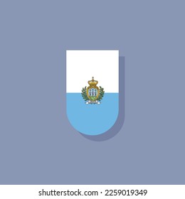 Illustration of San Marino flag Template