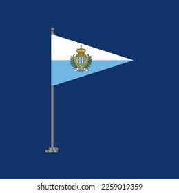 Illustration of San Marino flag Template