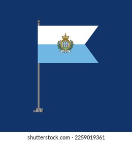 Illustration of San Marino flag Template