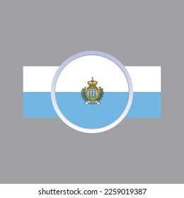 Illustration of San Marino flag Template