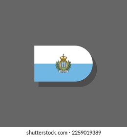 Illustration of San Marino flag Template